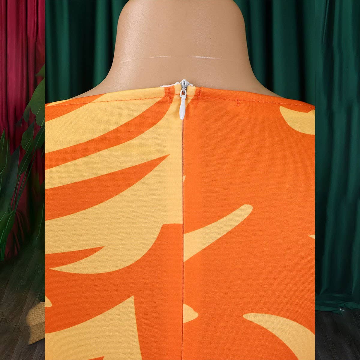 FASHIONABLE LACE-UP PRINTED OVERSIZED DRESS