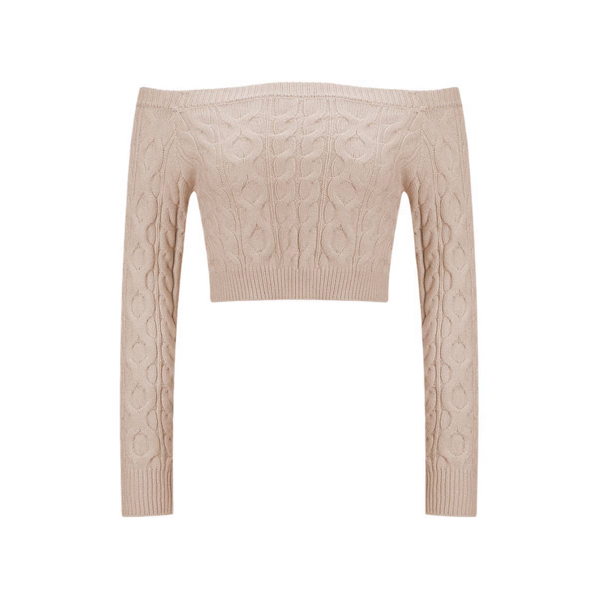 SEXY LINE NECK TWIST SOLID COLOR SWEATER