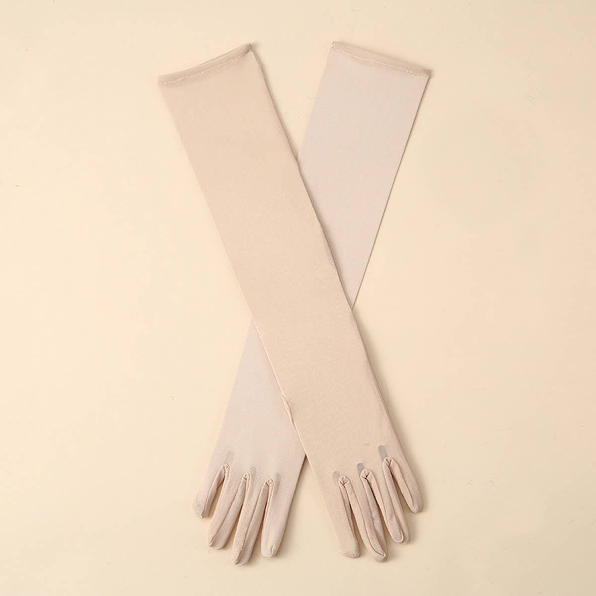 CWAG0285_1 PAIR LONG GLOVES WOMEN SATIN GLOVES