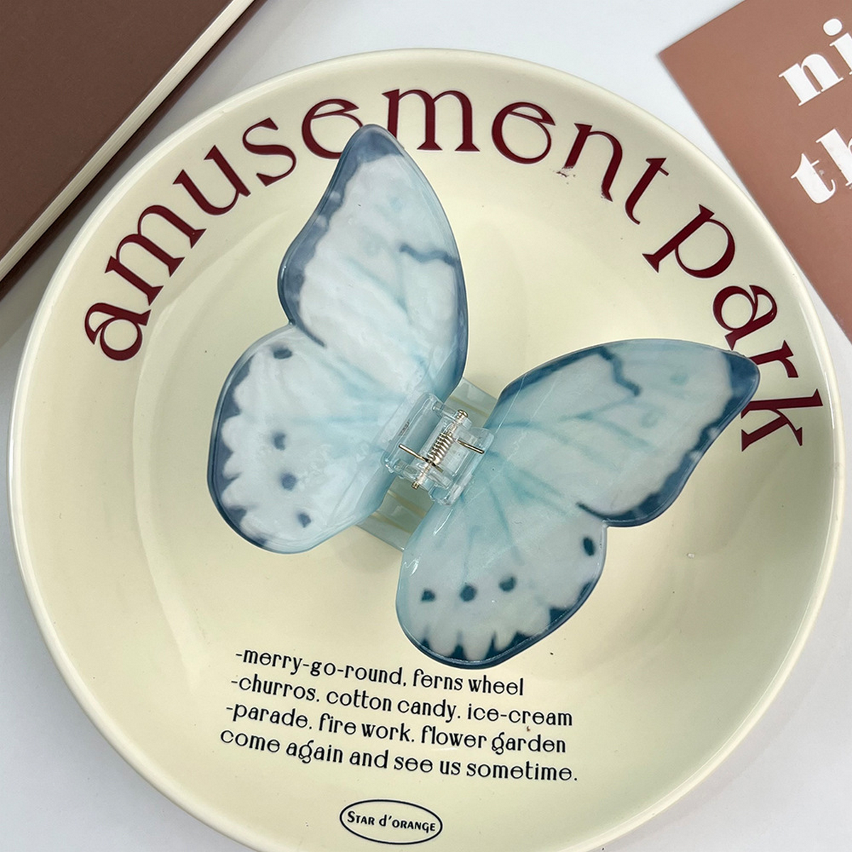 French Butterfly Hair Claw,Elegant Chic Updo Clip