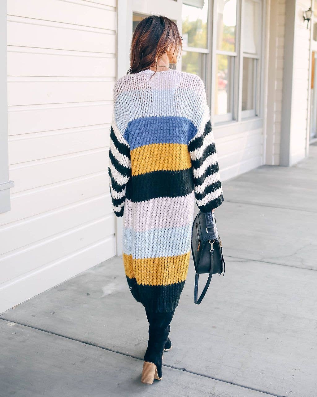 LONG KNIT SWEATER THICK CARDIGAN COAT