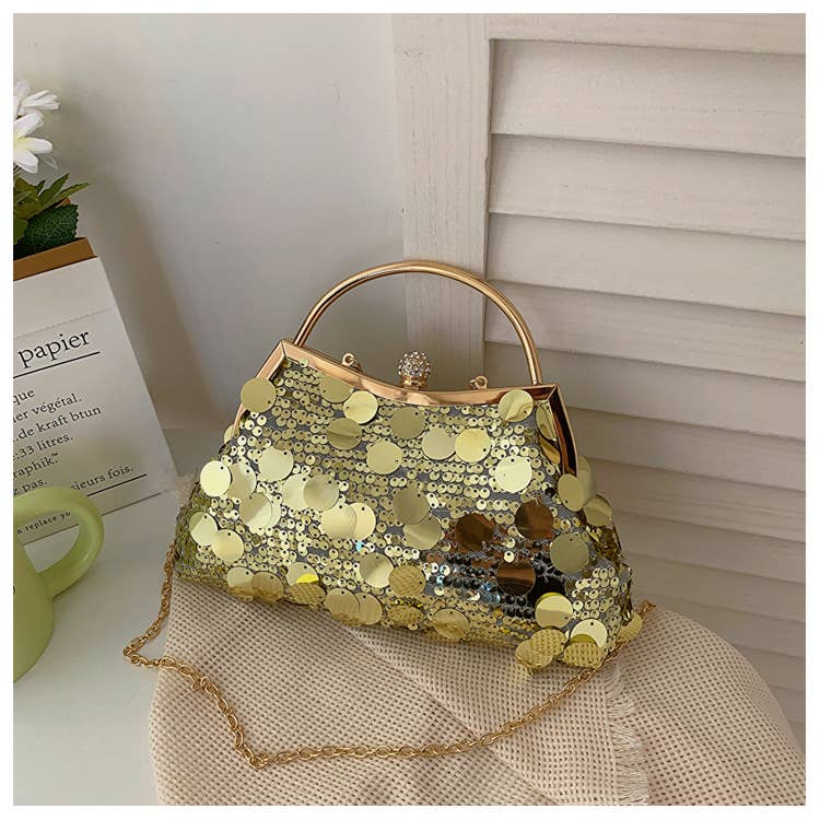 Fashionable candy-colored chain dinner bag