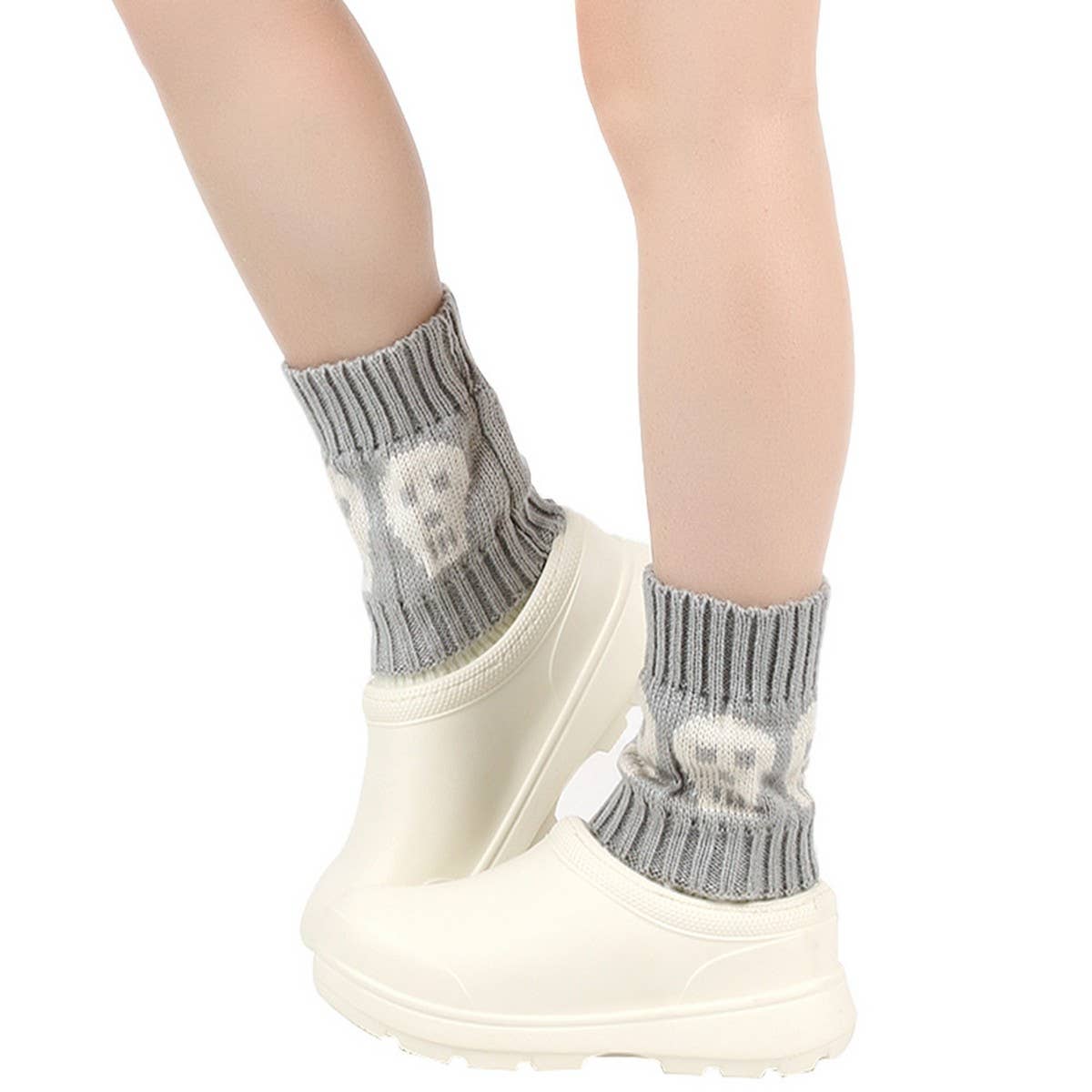 CWMS02719_KNIT BOOT SOCKS SHORT LEG WARMERS
