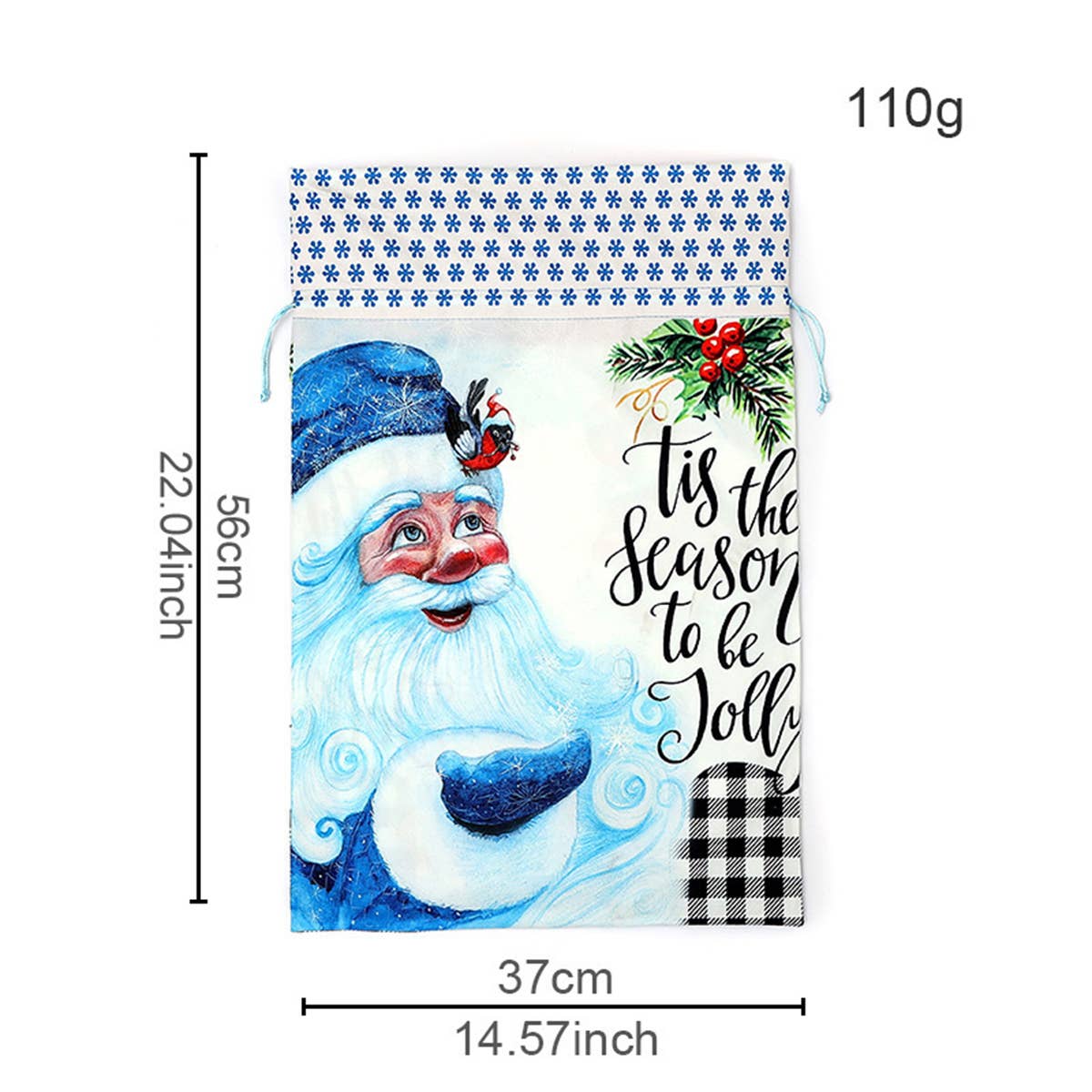 CWMM9413_CHRISTMAS CARTOON PRINT DRAWSTRING GIFT BAG