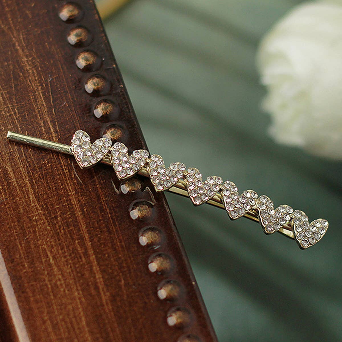 SHIMMERING LOVE HAIR PIN WITH SPARKLING DIAMONDS_CWAHA1207