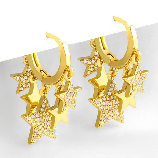 SHINING STAR PENDANT EARRINGS
