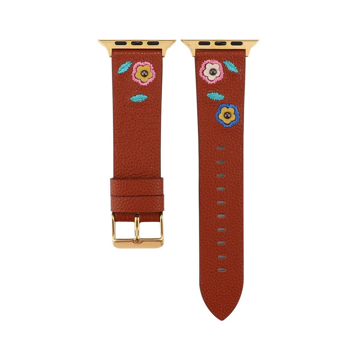 APPLE WATCH9-1 EMBROIDERED LEATHER STRAP_CWASC1540