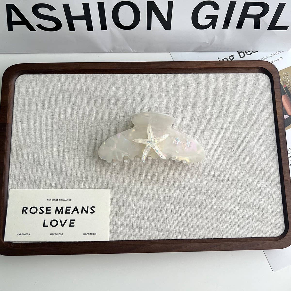 Dreamy Starfish Claw Clip ? Ocean Gradient Design