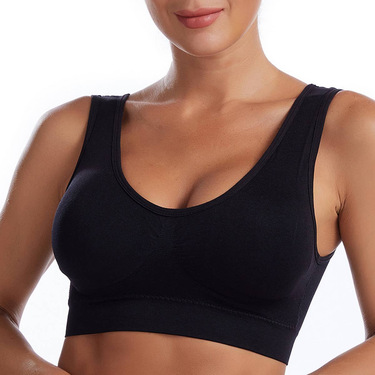 PLUS SIZE RUNNING SHOCKPROOF SPORTS WIRELESS BRA_CWMU0309