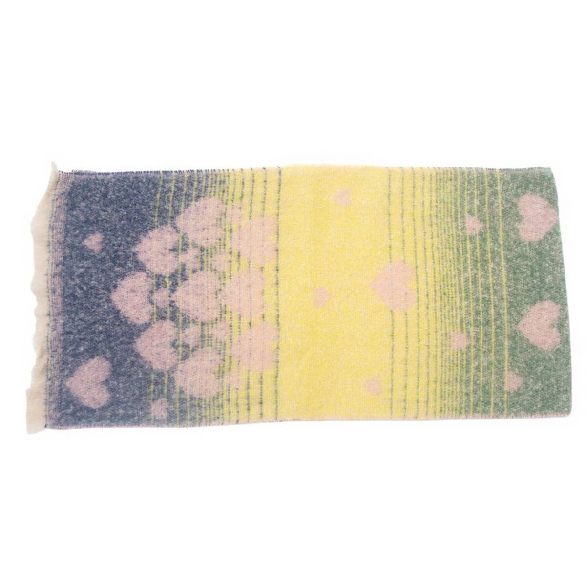 Heart Pattern Circle Yarn Scarf - Women's Wrap