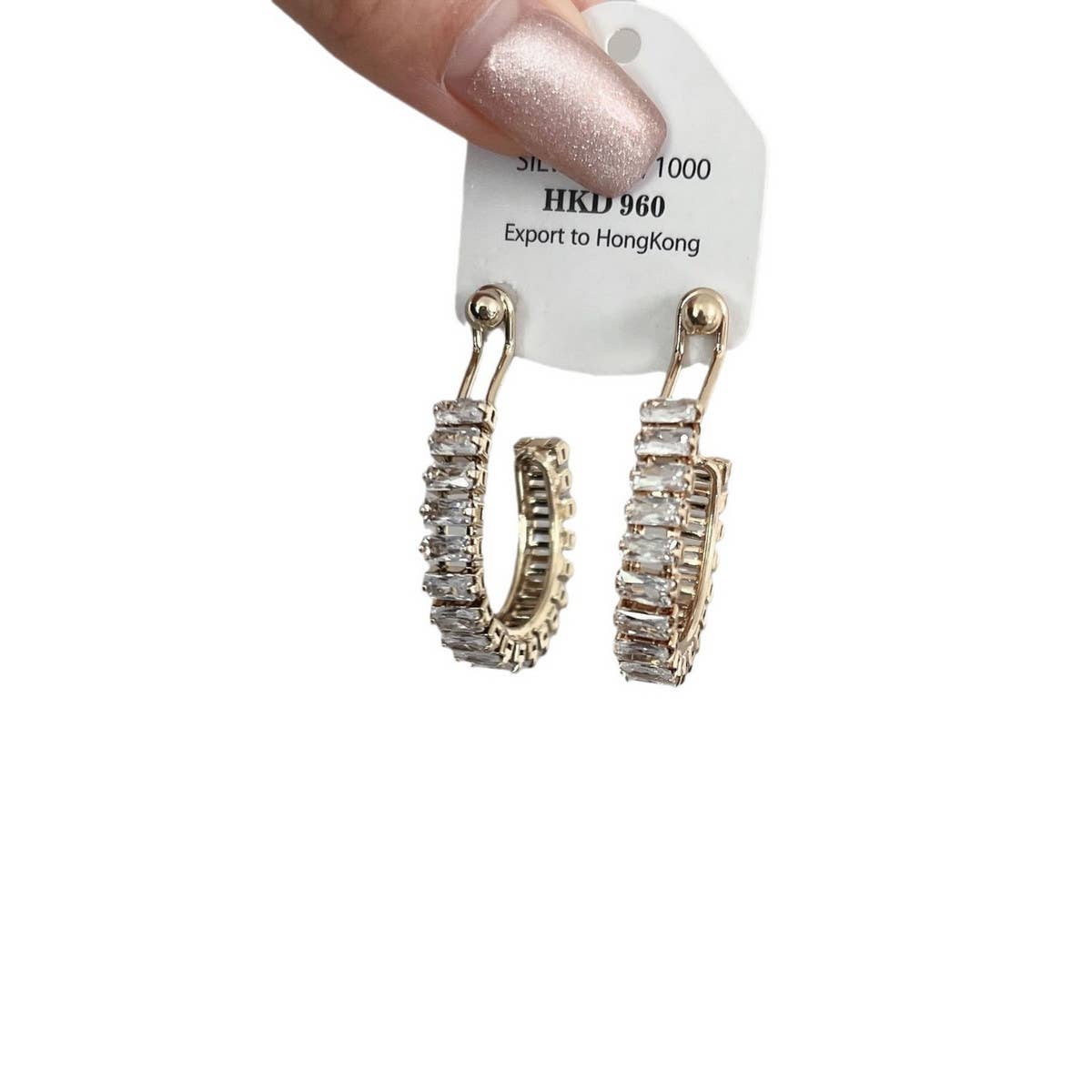 TRENDY HOLLOW HALF ROUND EARRINGS