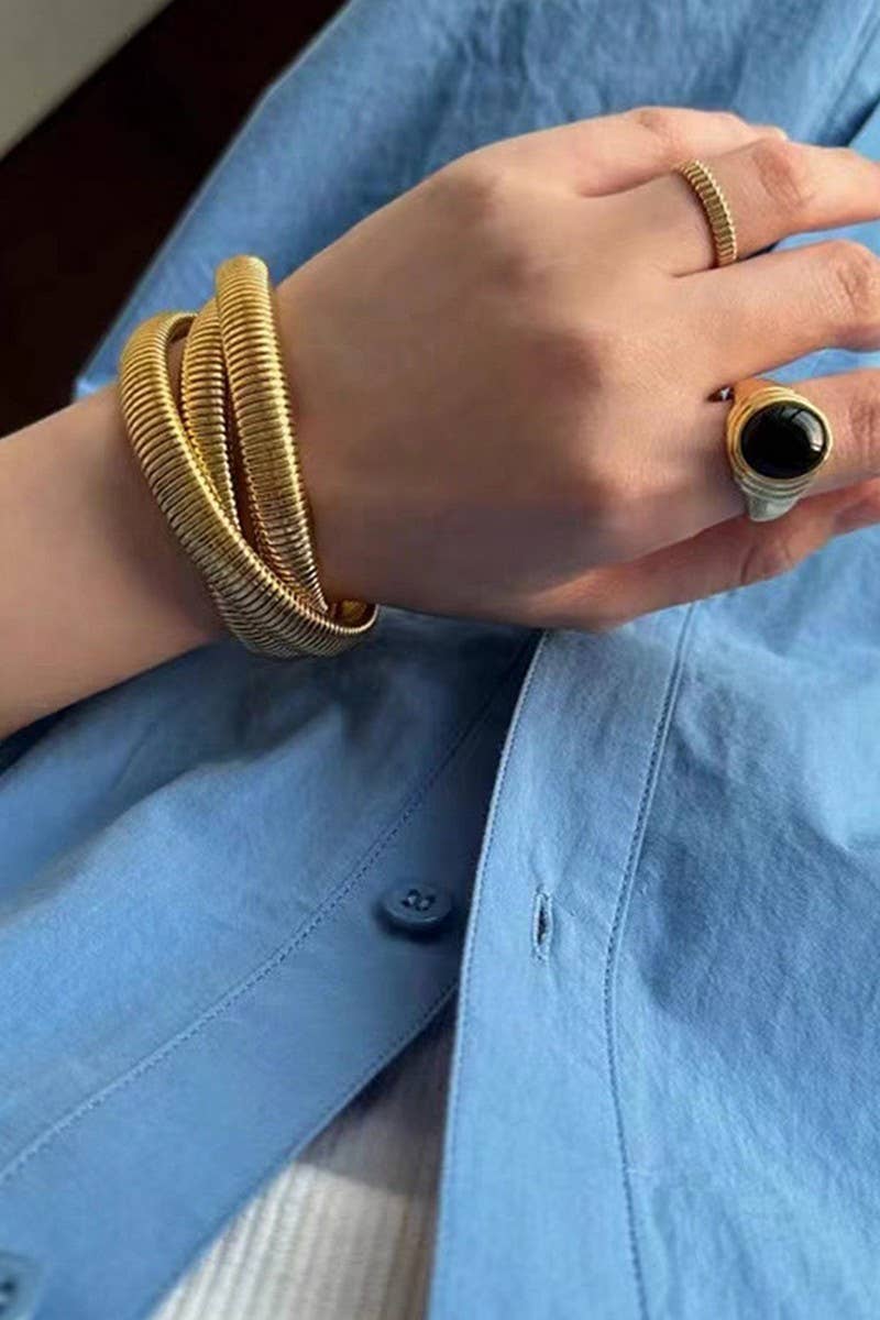 CWAJE1202_INTERWEAVED SNAKE CHAIN BRACELET