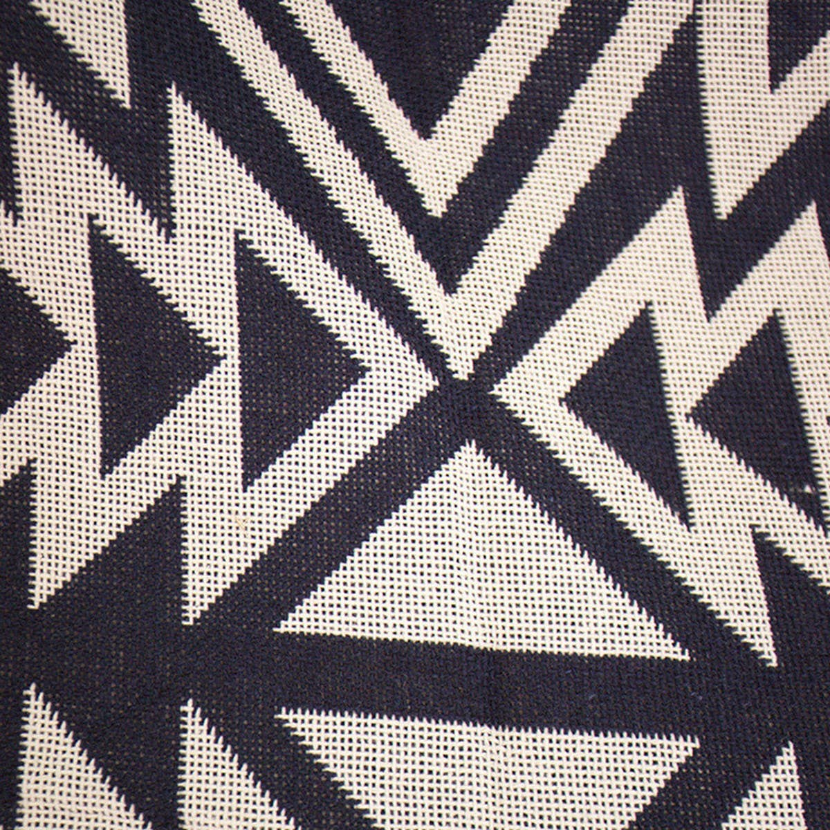 Cotton Sofa Throw Blanket with Geometric Print