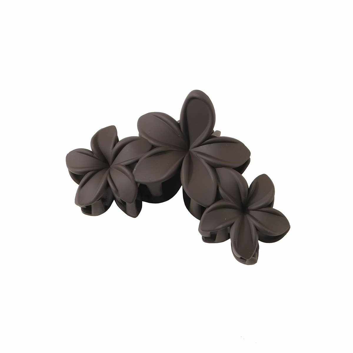 3-Flower Matte Petal Hair Claw ??Vintage & Elegant_CWMM4989