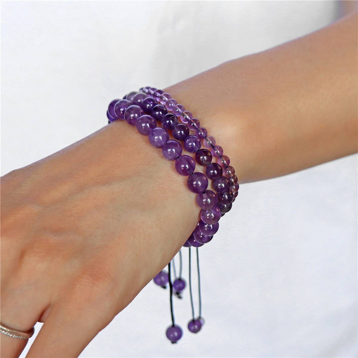 CWAJE4233_NATURAL STONE SIMPLE BRAIDED BRACELET