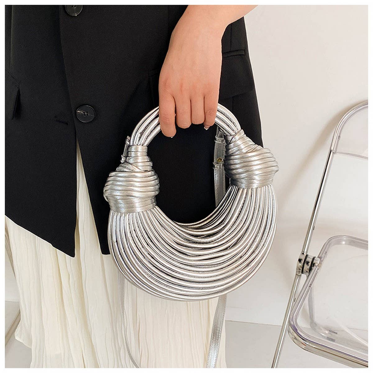 STYLISH BRAIDED DOUBLE KNOT BAG_CWAB1910