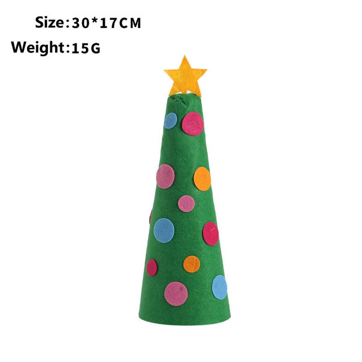 Creative Felt Christmas Tree Wine Bottle Cover_CWAJE05376