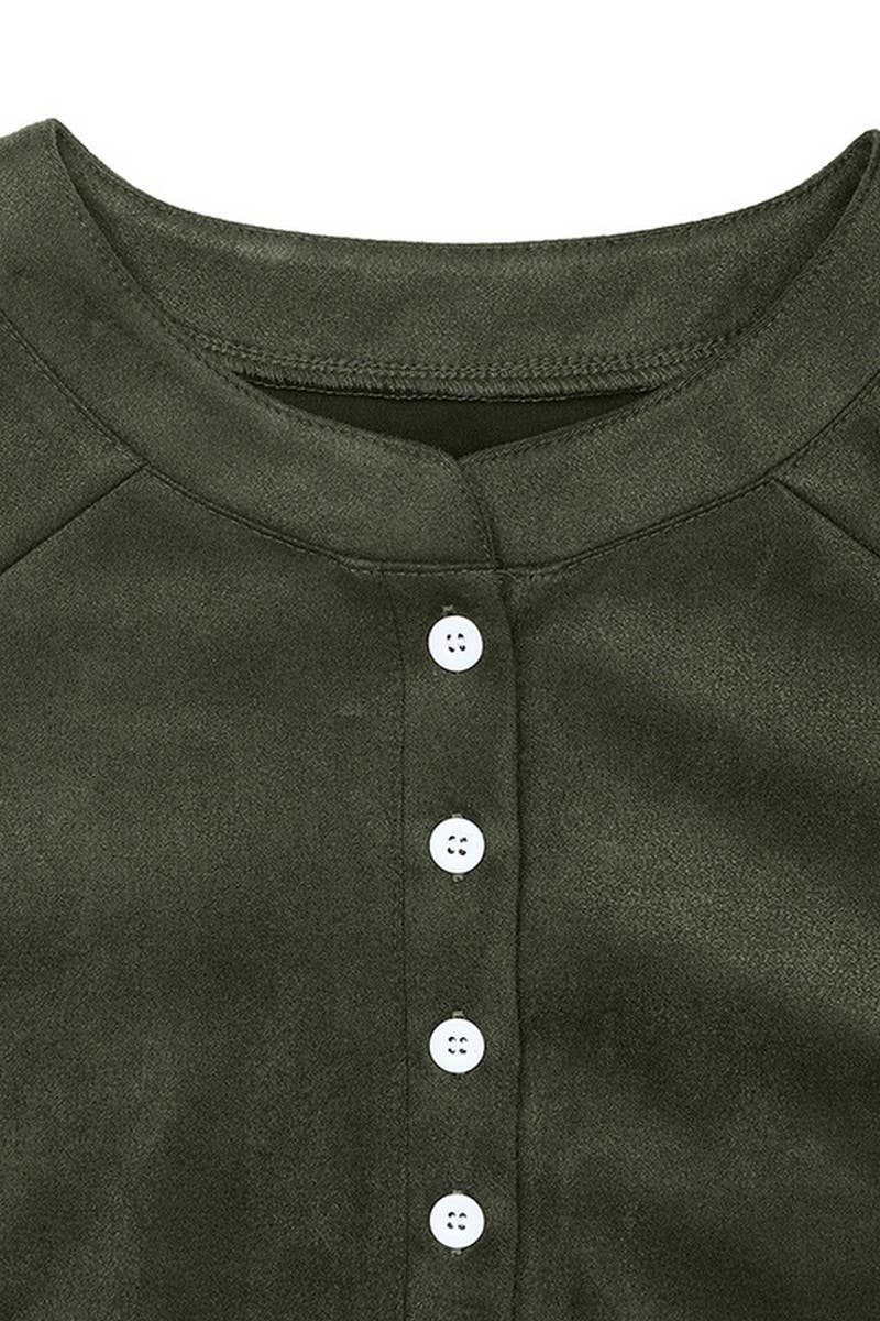 CWDSD8736_PATCHWORK SOLID LONG SLEEVE SWEATSHIRT DRESS