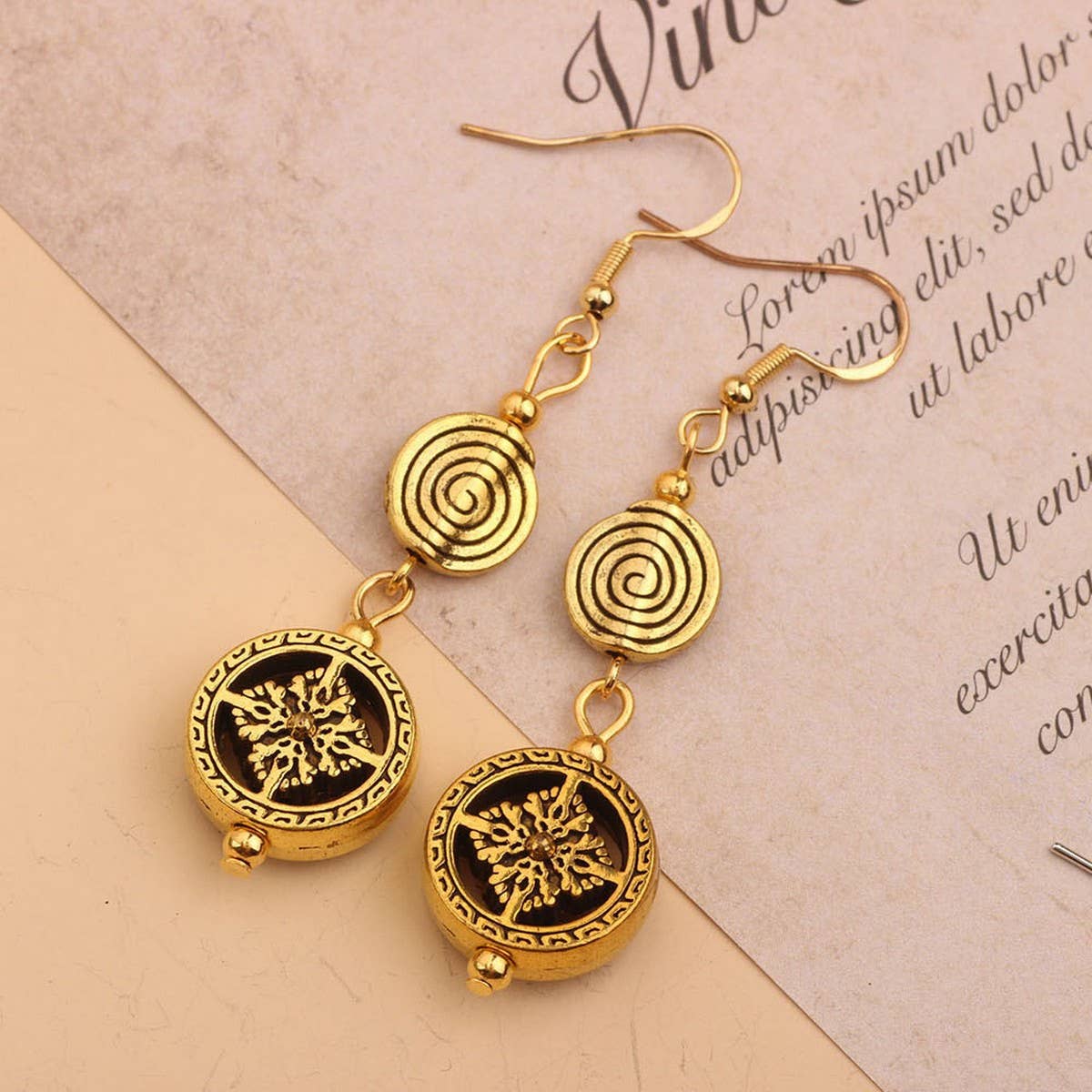 ETHNIC STYLE SIMPLE RETRO ENAMEL EARRINGS_CWAJE3997