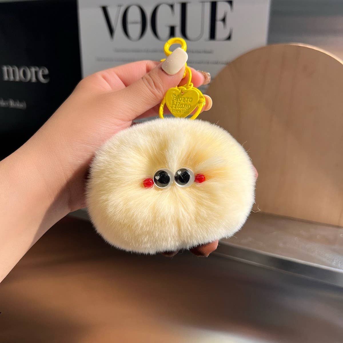 CUTE PLUSH BREAD CAR KEYCHAIN BAG ACCESSORIES
