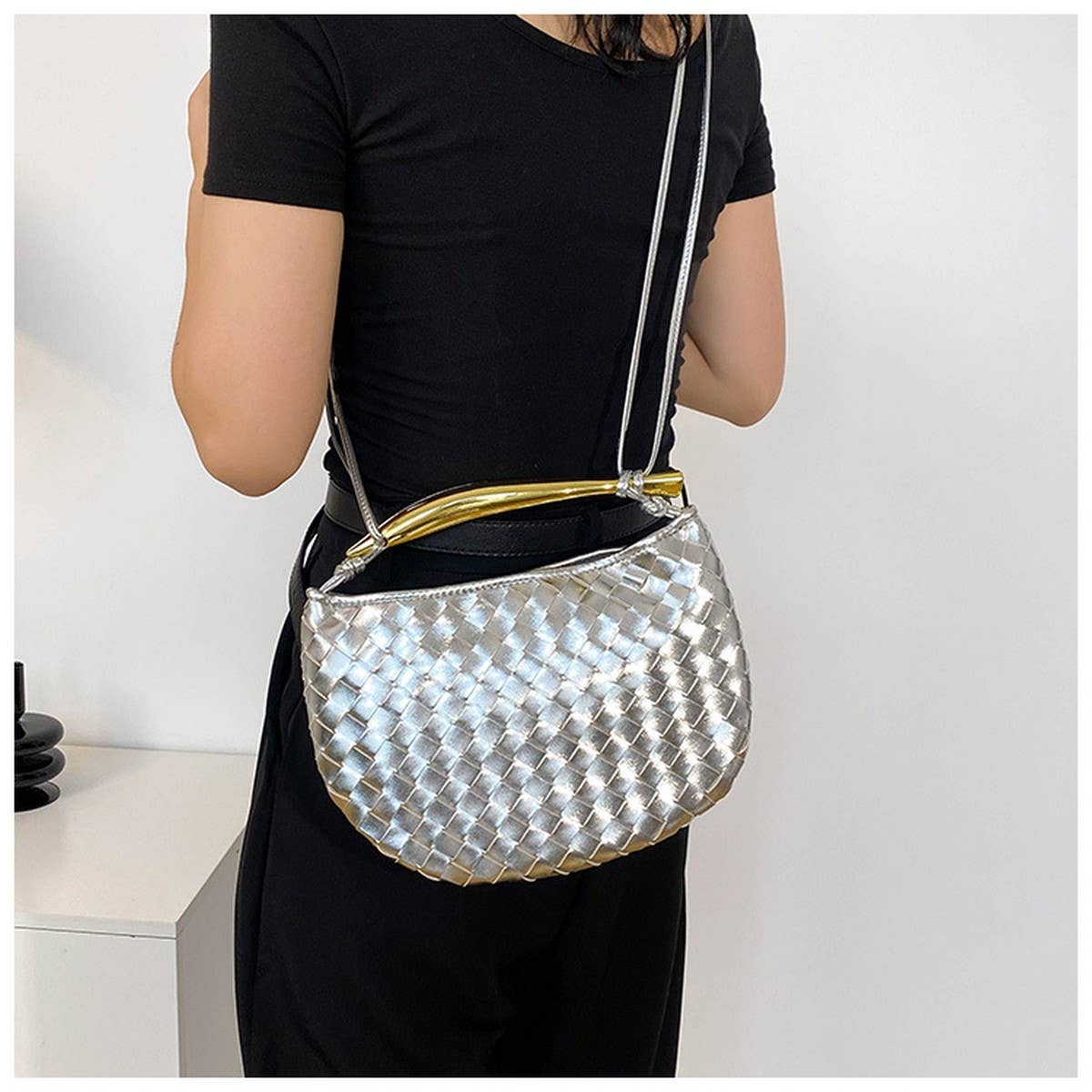 BRAID CROSSBODY BAG SARDINE BAG WOVEN HANDBAG_CWAB1911