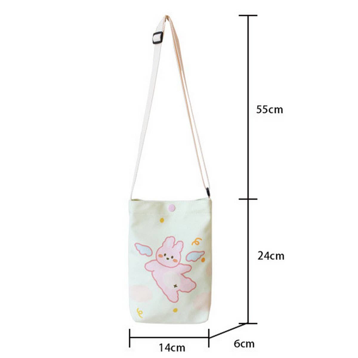 Cute Spring Crossbody Bag with Rabbit Charm_CWAB5588