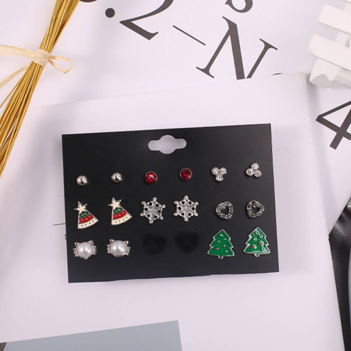 CHRISTMAS EARRING COMBINATION CARTOON EARRING SET