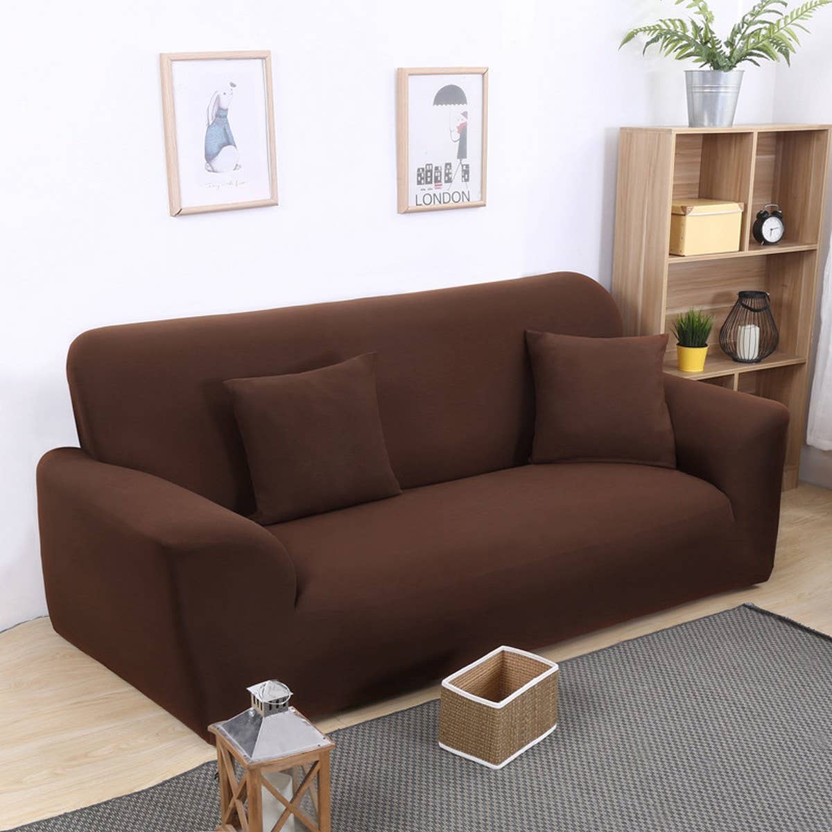 Solid Stretch Sofa Cover, Full Wrap, 2?? Seat_CWMM8314