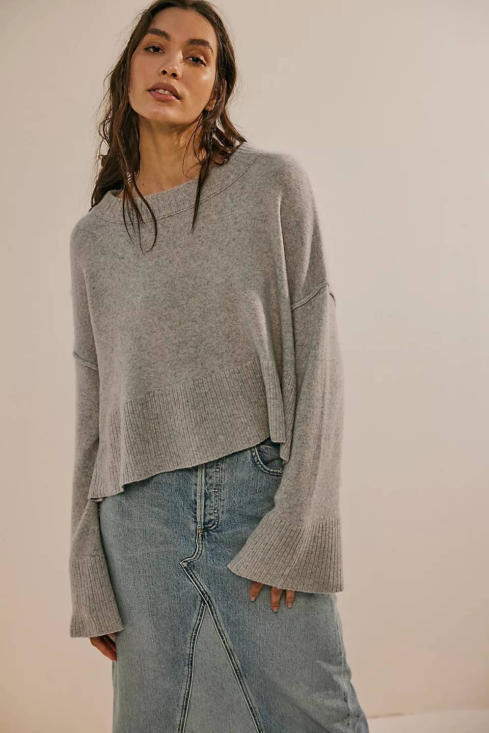 STYLISH LOOSE CREW-NECK LONG-SLEEVED SWEATER