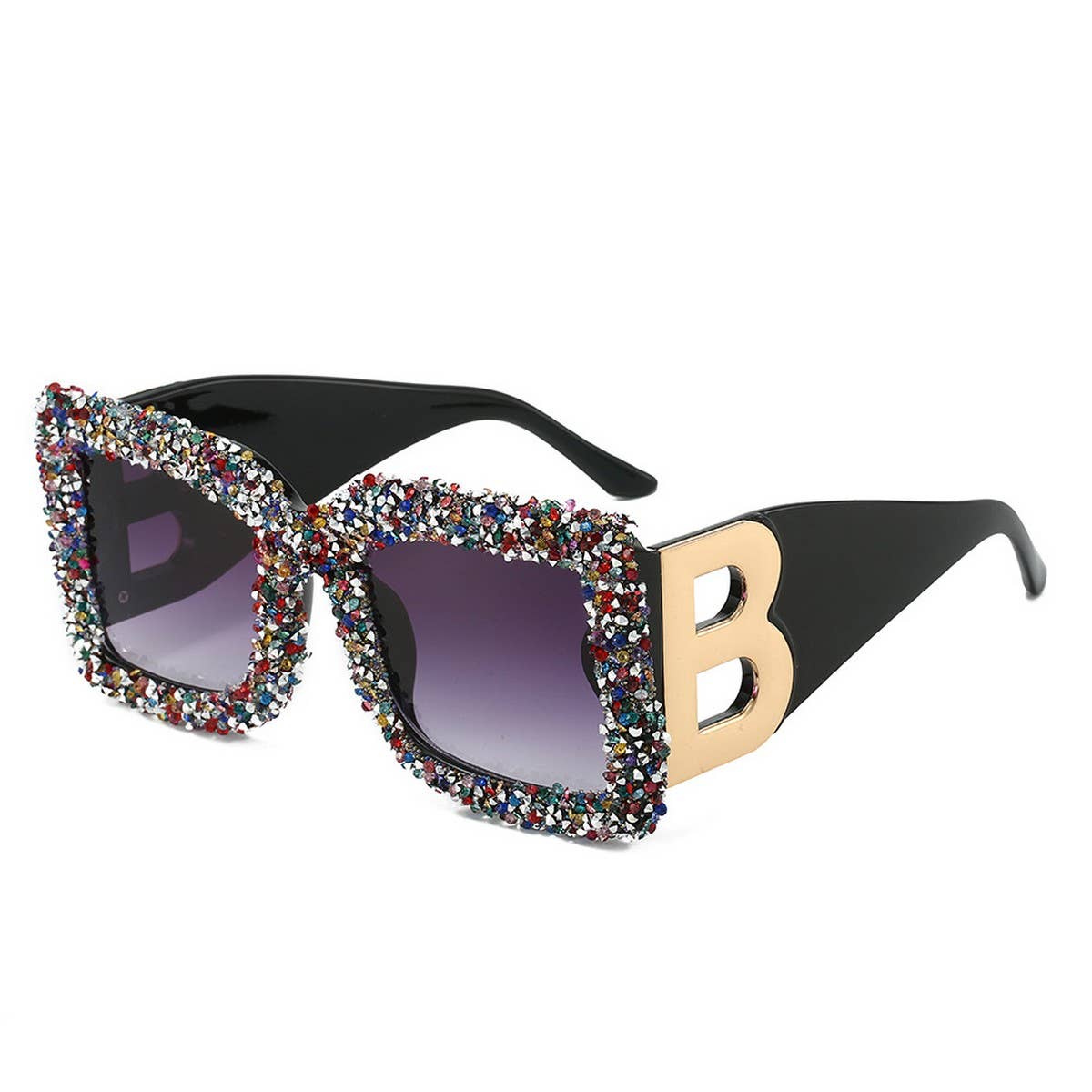 LARGE FRAME B-SHAPED TRENDY SUNGLASSES