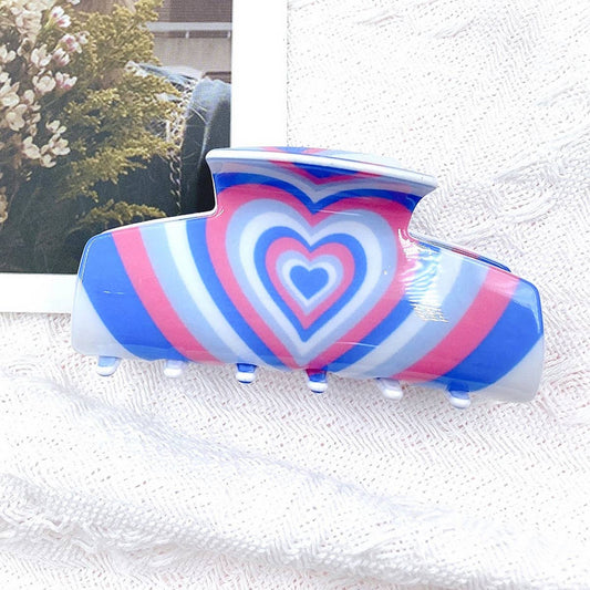 Cute heart shaped acrylic hairpin 8.7cm hairpin_CWAHA0670
