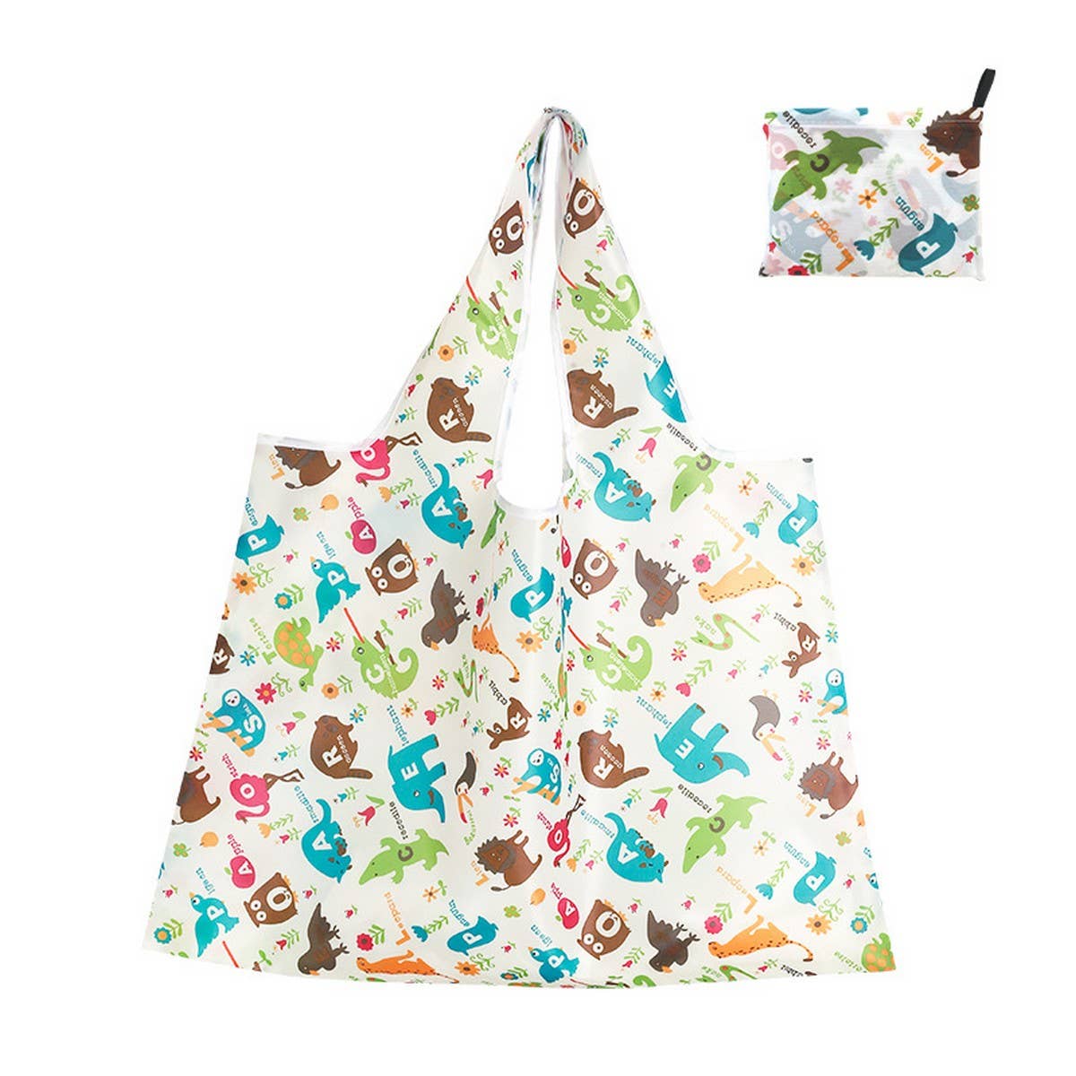 LARGE FOLDABLE CARTOON PRINTED SHOPPING BAG_CWAB3456