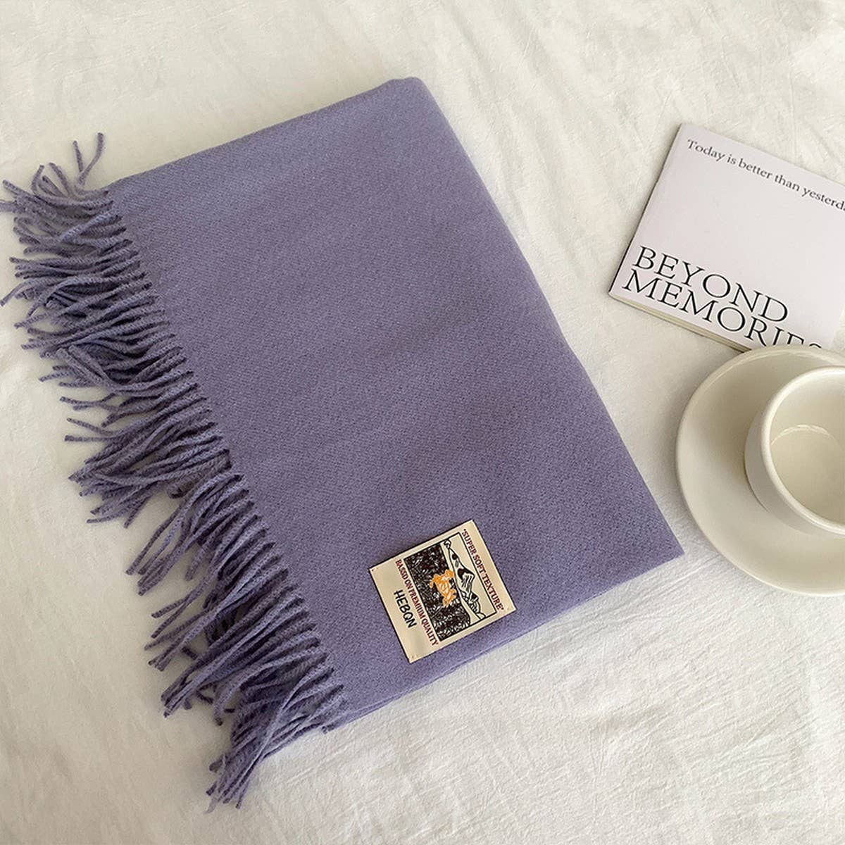 Solid Color Faux Cashmere Scarf -Winter Wrap_CWASC2303