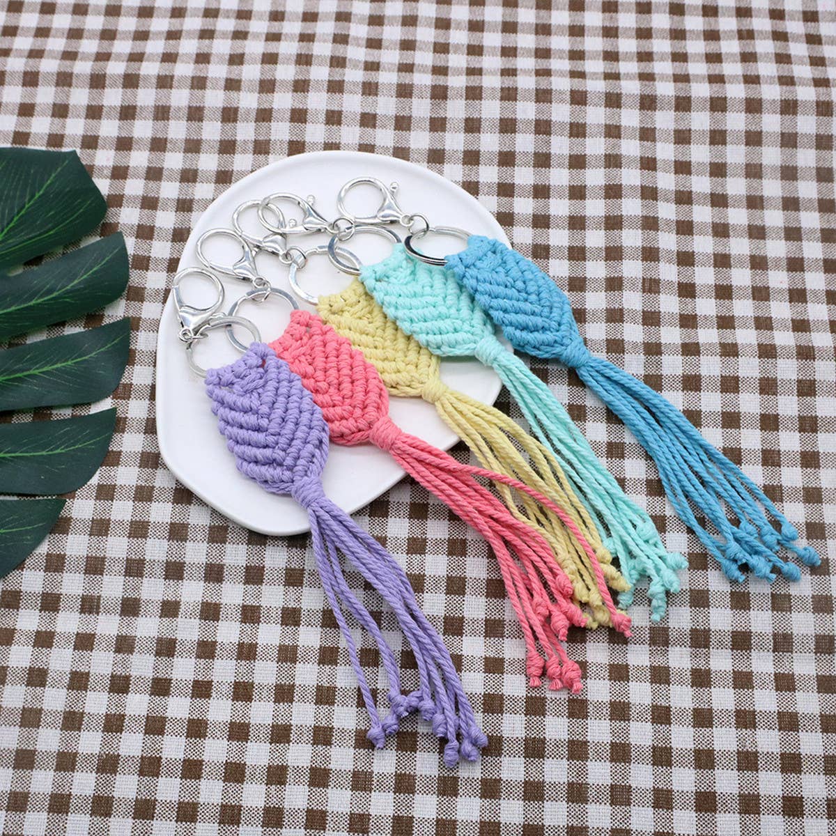 HANDCRAFTED BRAIDED KEY RING KEYCHAIN