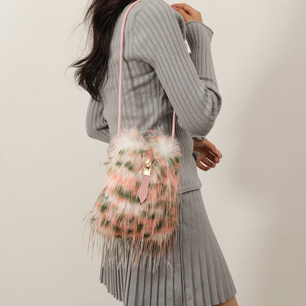 WINTER FAUX FUR SHOULDER CROSSBODY PLUSH BAG_CWAB4007