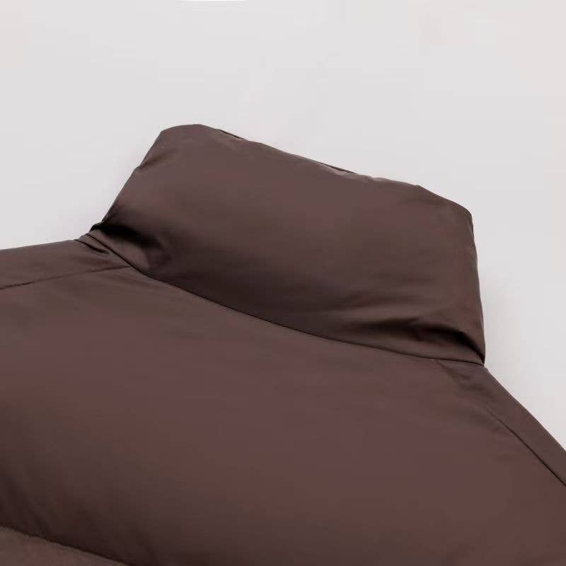 Fashionable thickened warm zipper cotton jacket