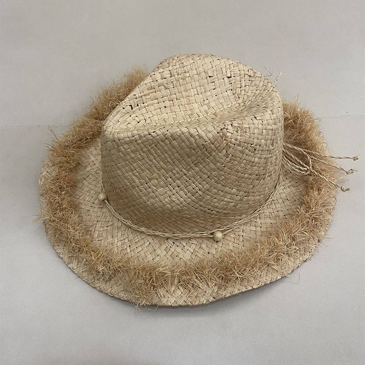 Fashion simple raffia straw hat for women_CWAH3586