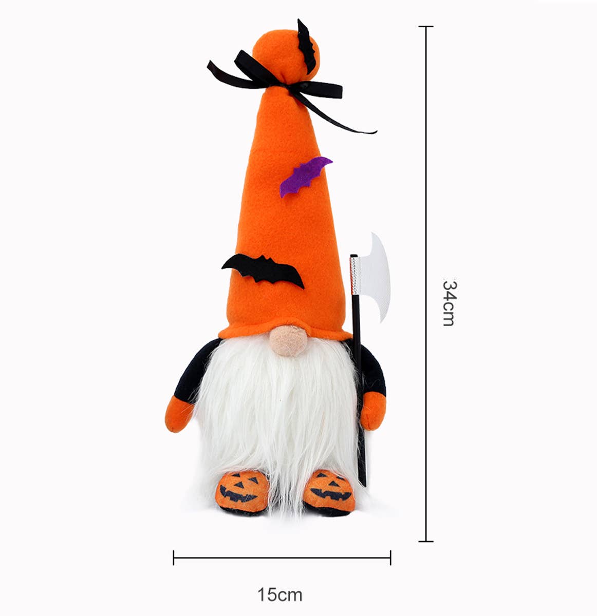 CWMM9477_HALLOWEEN SPIDER BAT RUDOLPH GLOWING DWARF DOLL