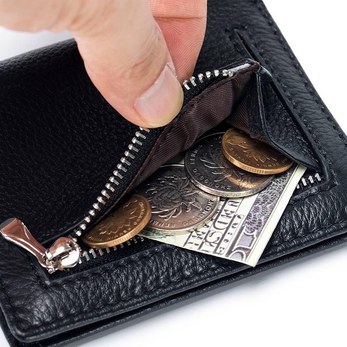 SOFT TOP-GRAIN COWHIDE SHORT LEATHER WALLET_CWAB3790