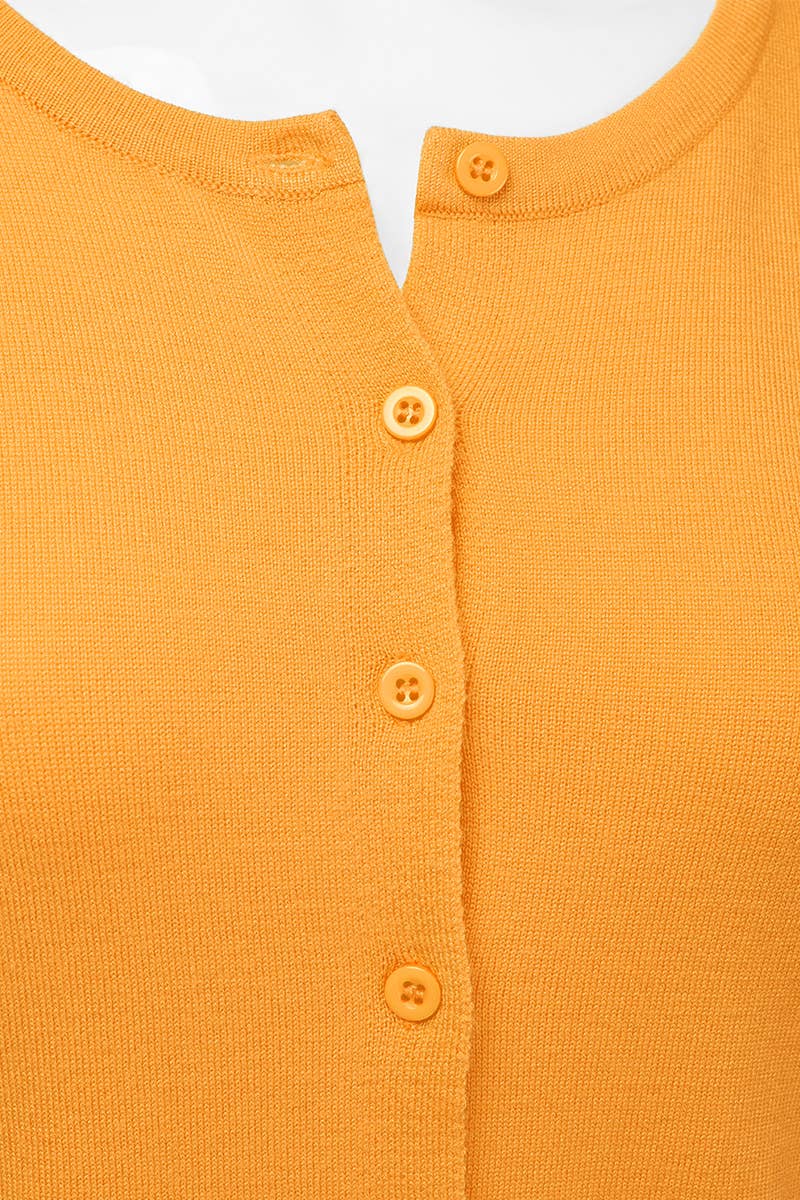 AWOCAL310_Button Down Soft Knit Long Sleeve Cardigan Sweater