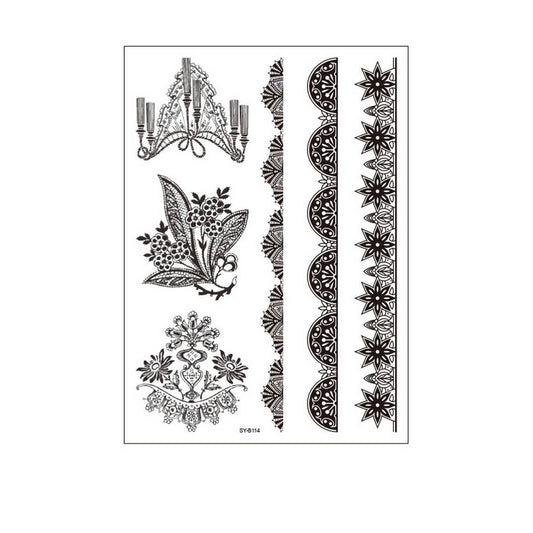 Bridal Mandala Tattoo Stickers Elegant Design_CWMM8356