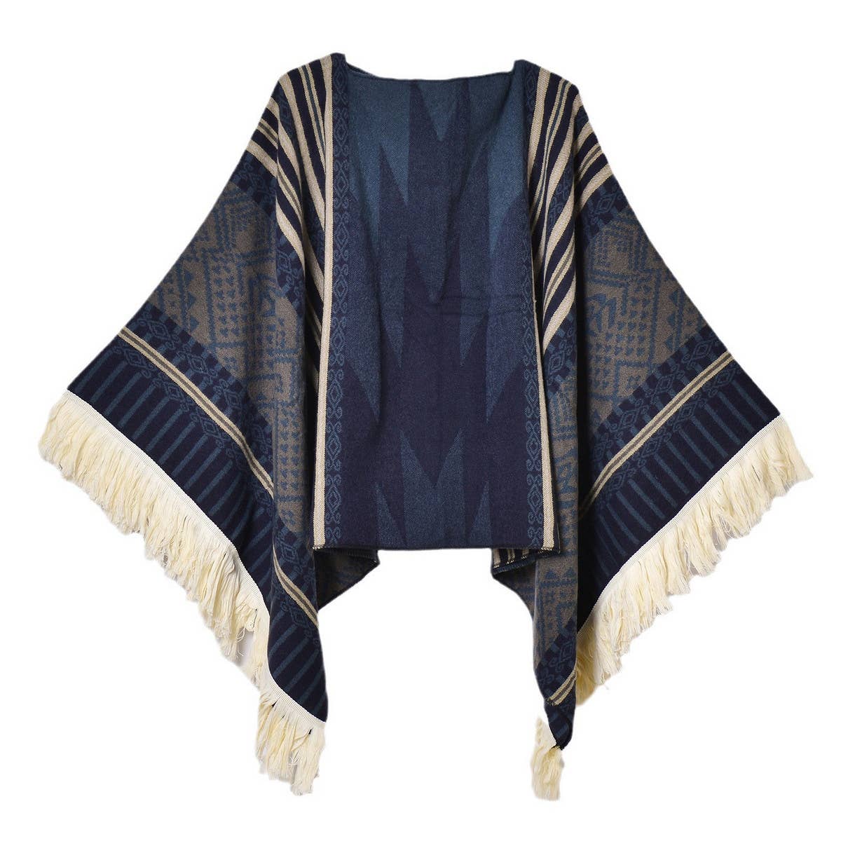 OUTDOOR WARM TASSEL JACQUARD SHAWL_CWASC0961