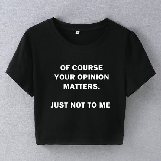 Street style INS trendy slim fit crop tee