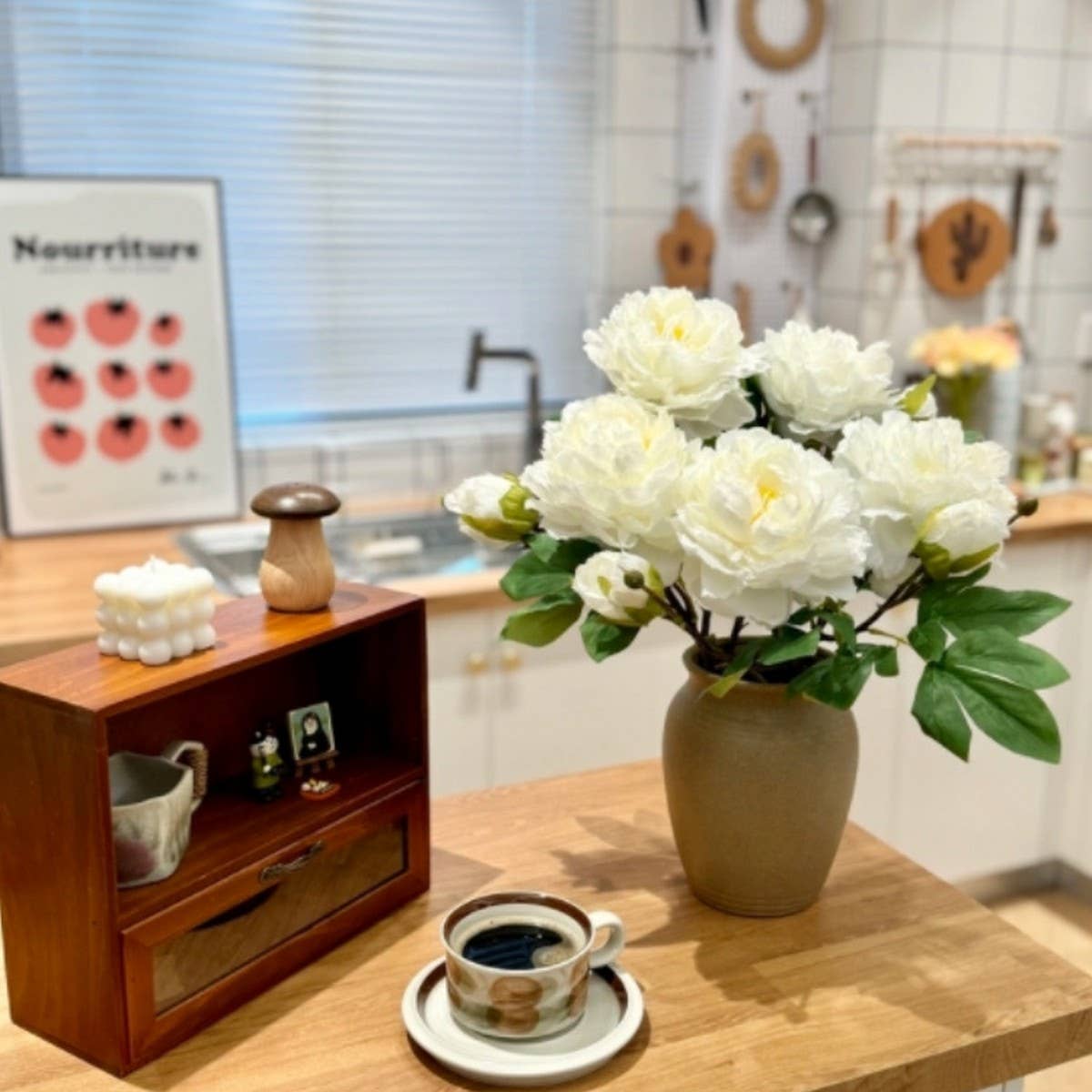 Long Stem Double Peony Artificial Flower Decor