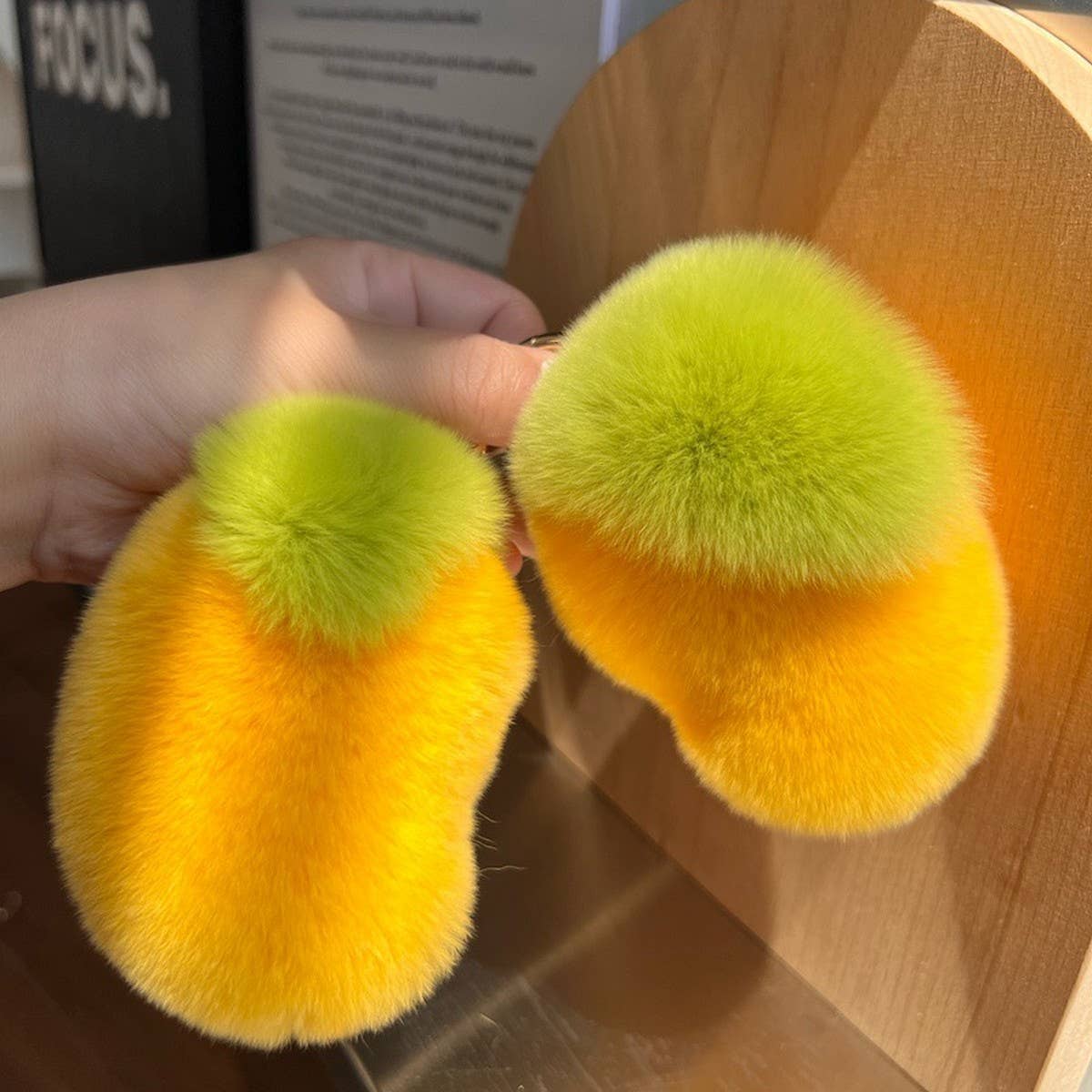 CUTE PLUSH DOLL SMALL MANGO CAR KEYCHAIN PENDANT