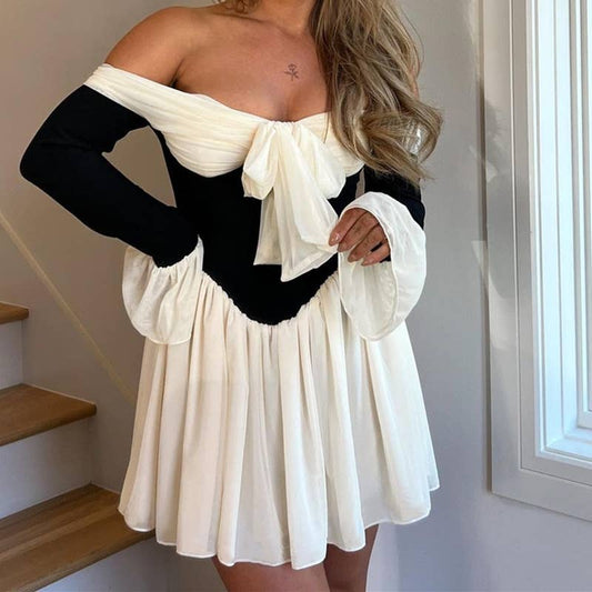 Off-Shoulder French court style dress