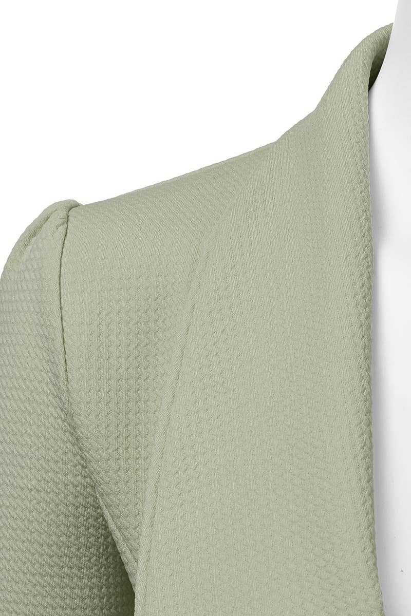 CWOBL090_Casual Work Long Sleeve Open Front Blazer