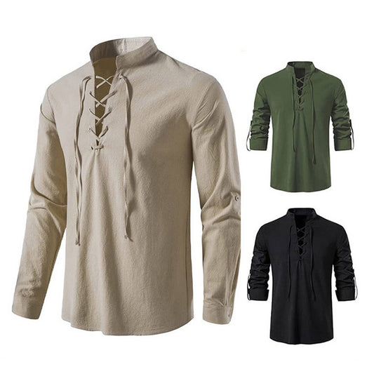 HALLOWEEN COS MEDIEVAL WIZARD LONG SLEEVE SHIRT