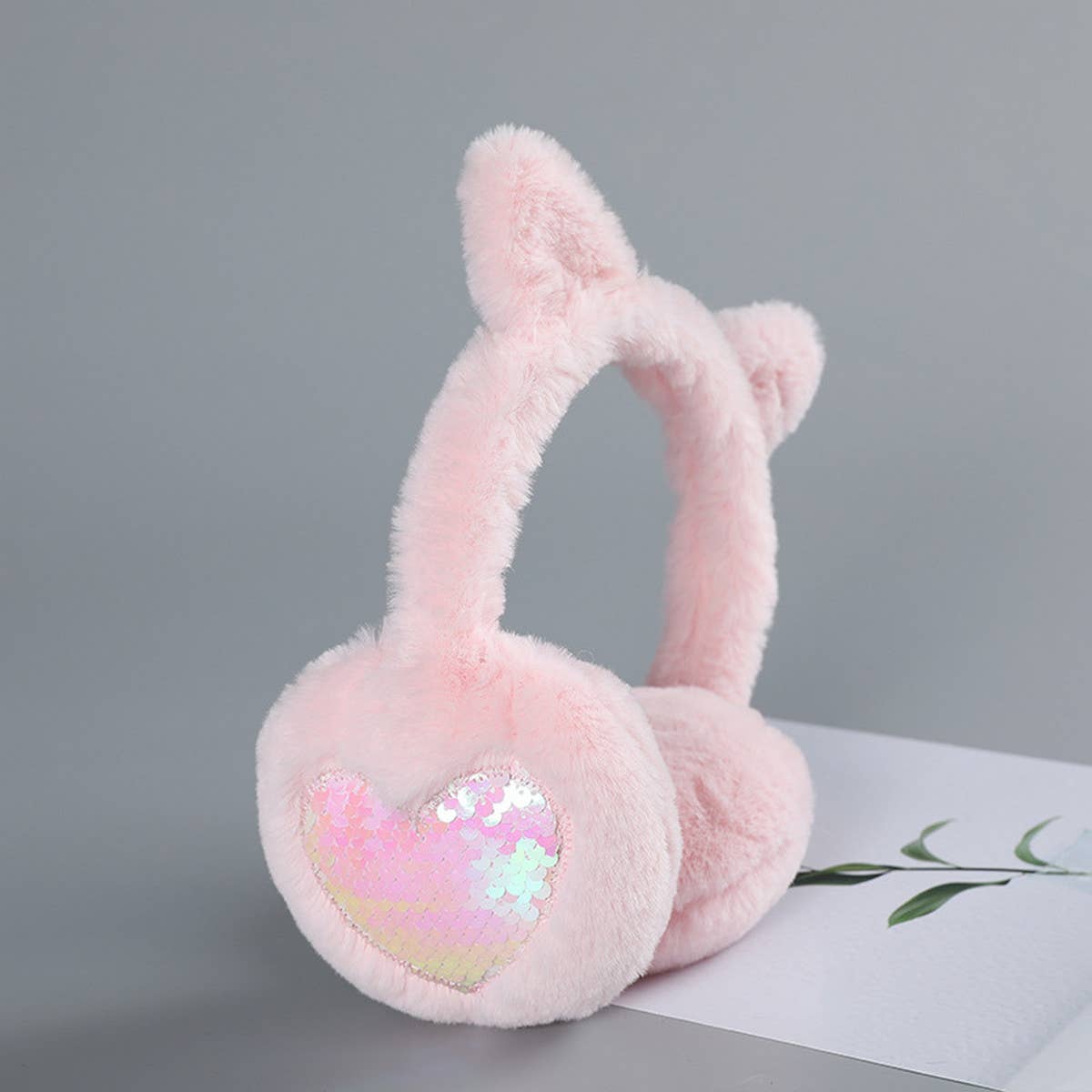 2024 NEW SEQUIN LOVE HEART WARM EARMUFFS_CWMM1416
