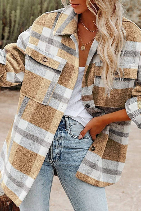 CWOCO0273_PLAID POCKET BUTTON FLANNEL SHIRT JACKET